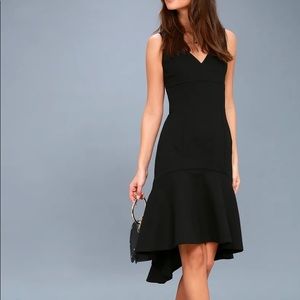 Lulus black midi dress